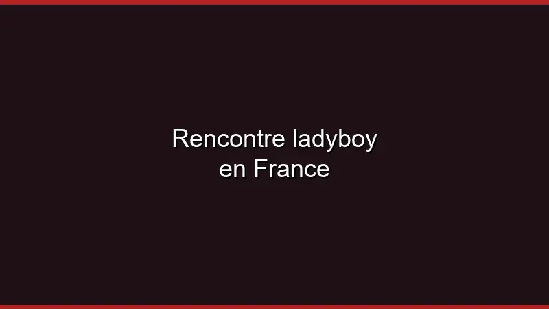 Rencontre ladyboy en France